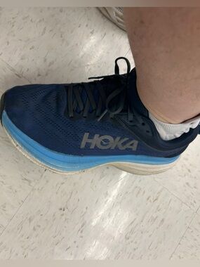 Hoka Men's Navy and Sky Blue Road Running Shoe